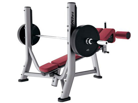 Factory photo of a Refurbished Life Fitness Signature Olympic Decline Bench